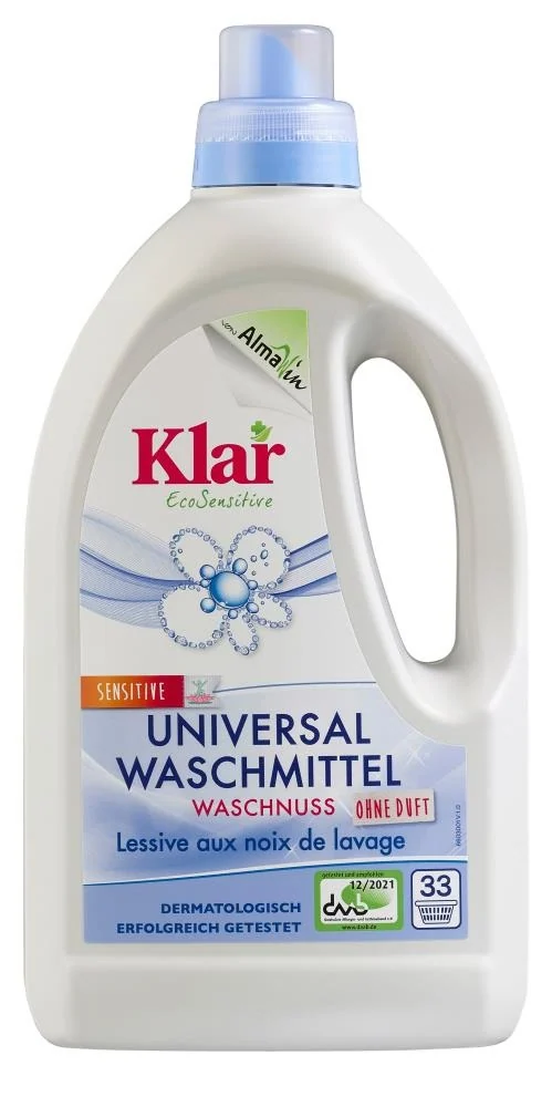 KLAR Lessive Universelle Noix de Lavage 1,5 L – Ecologique & Peaux Sensibles