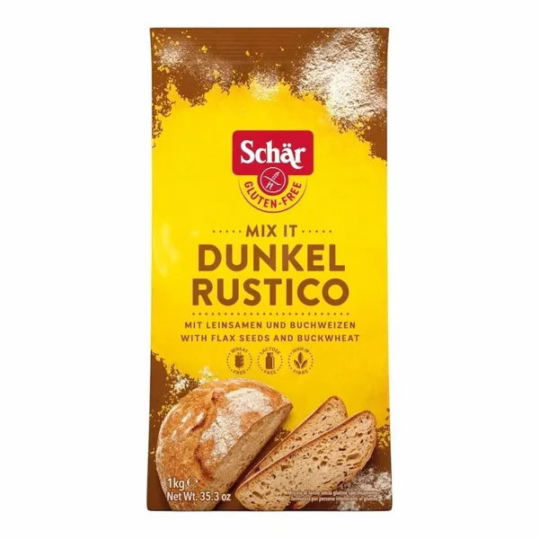 Schar Mix It Dunkel Farine Sans Gluten 1 kg | Mélange de Farine pour Pain Rustique