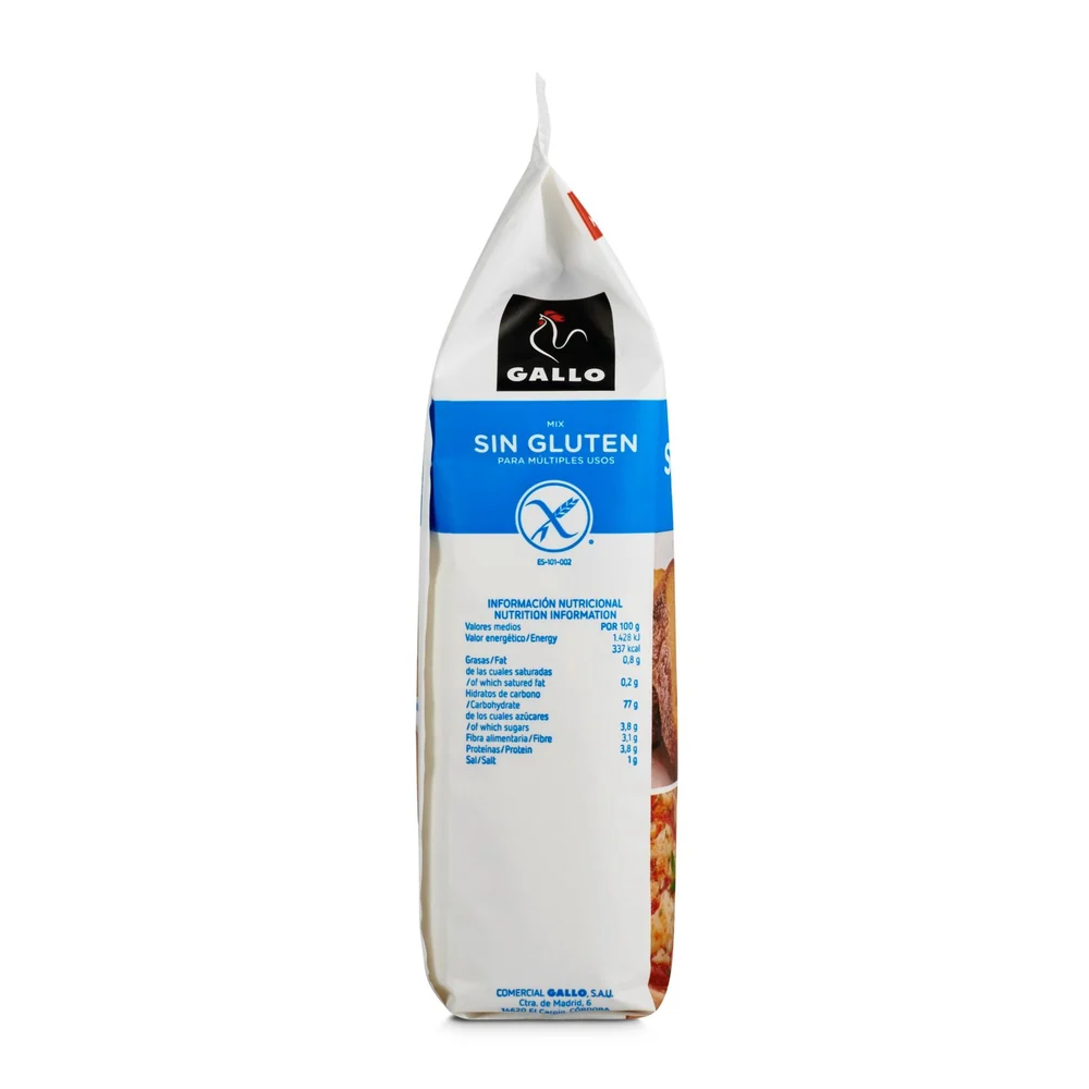 Gallo Mix de Farine Sans Gluten à Base de Riz et de Pomme de Terre 500 g – Préparation Sans Gluten — vue 2