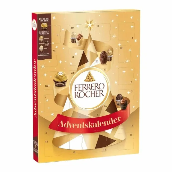 Ferrero – Calendrier de Noel Ferrero Rocher et Golden Moments – 258g Chocolats Assortis