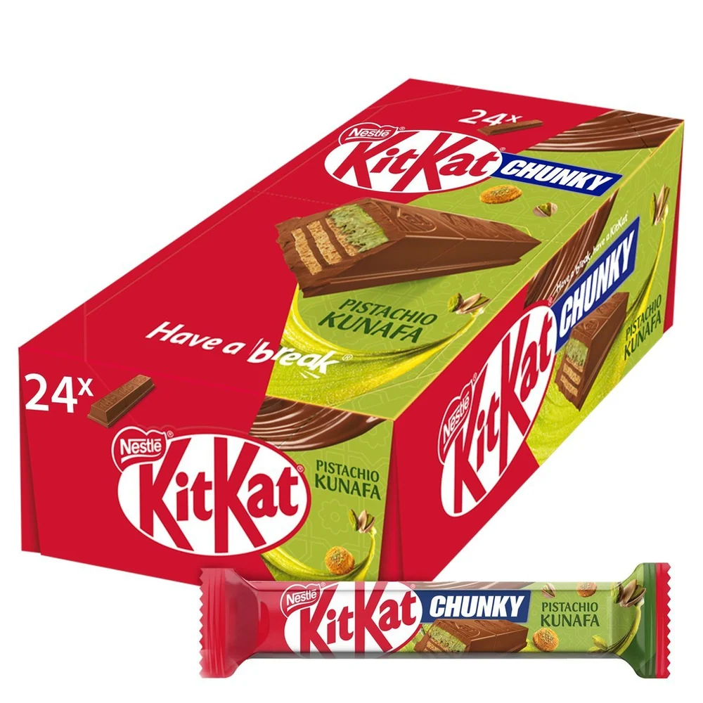 Nestle KitKat Chunky Pistachio Kunafa 41g – Chocolat Fourré Pistache & Kunafa — vue 2