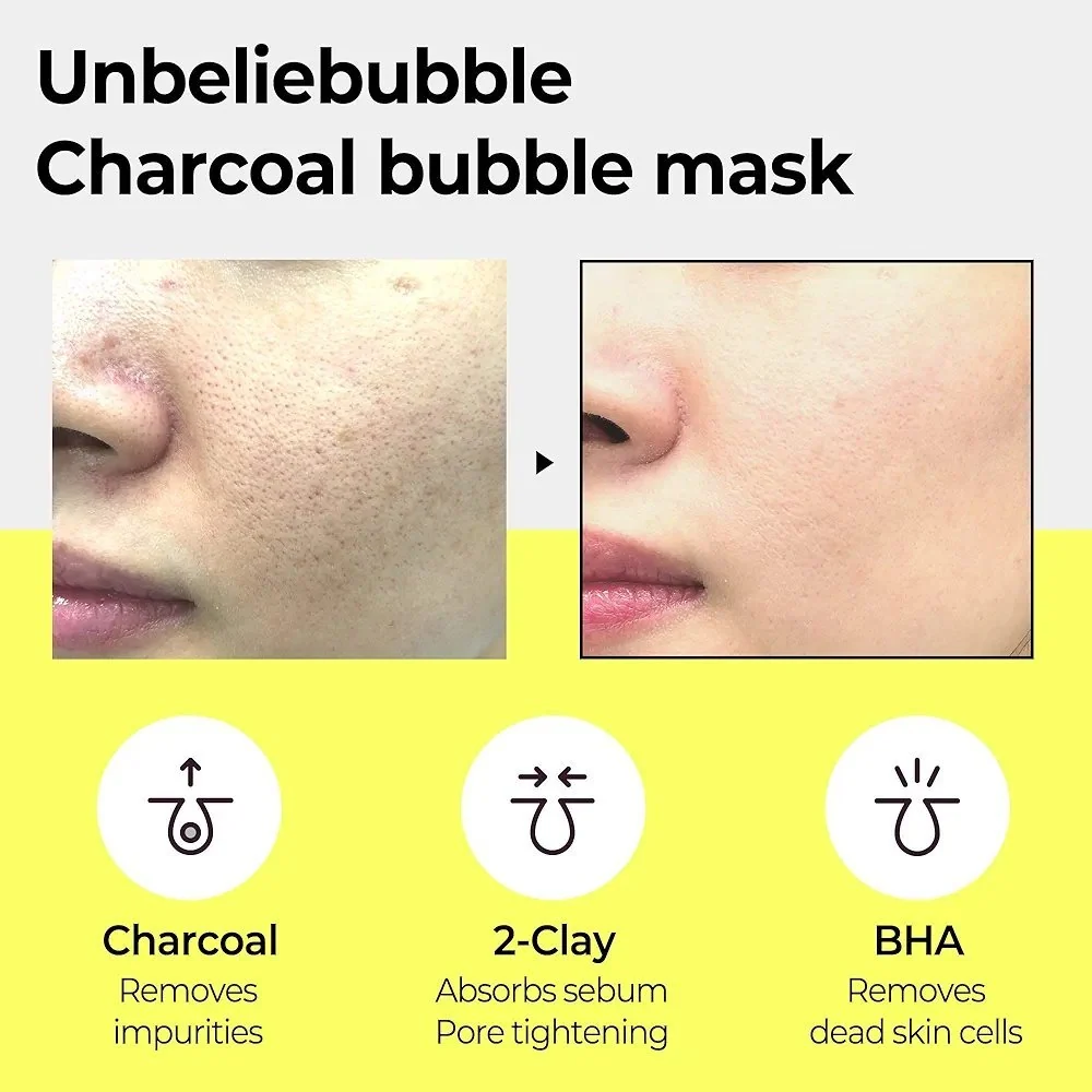 SOME BY MI – Charcoal BHA Pore Clay Bubble Mask 120g – Masque Purifiant à Bulles au Charbon & BHA — vue 2