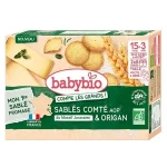Babybio Sables Comte AOP & Origan Bio 72g – Biscuits Bebe des 15 Mois | Sans Sucres Ajoutés