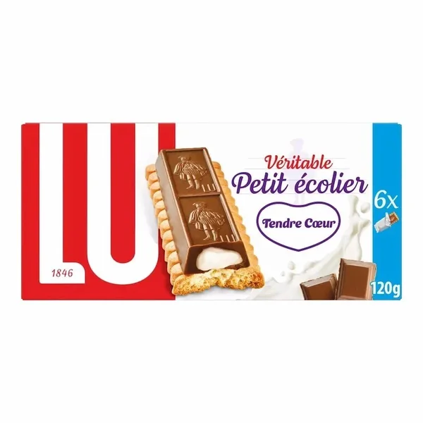 LU Petit Ecolier Tendre Coeur 120 g – Biscuit Chocolaté Gourmand