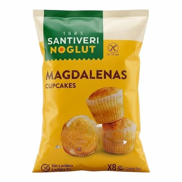 Santiveri – Madeleines Sans Gluten et Sans Lactose 170 g – 8 pièces | Santiveri – Gâteaux Moelleux