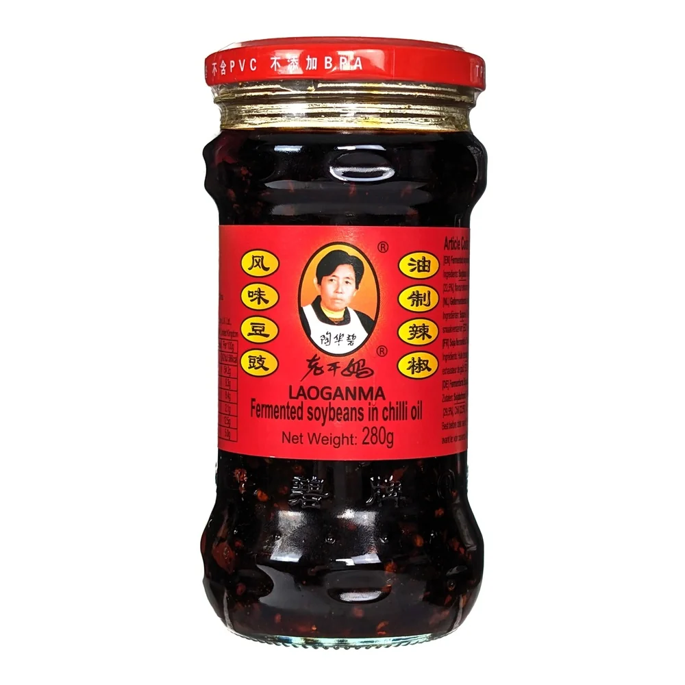 Lao Gan Ma Sauce Pimentee aux Haricots de Soja Fermentés 280g