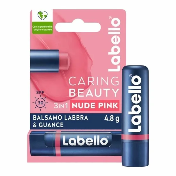 Labello Caring Beauty Lip et Cheek SPF 30 Rose 4.8 g – Baume Hydratant Teinté & Protection Solaire