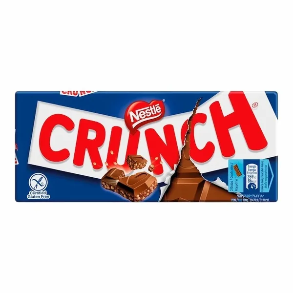 Nestlé – Crunch Chocolat au Lait Croustillant au Riz Souffle 100g
