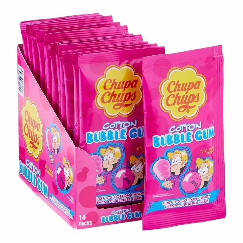 Chupa Chups Cotton Bubble Gum 11g – Chewing-gum goût barbe a papa