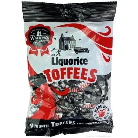 Walkers Toffees Reglisse 105 g – Bonbons Toffee Saveur Réglisse Gourmands