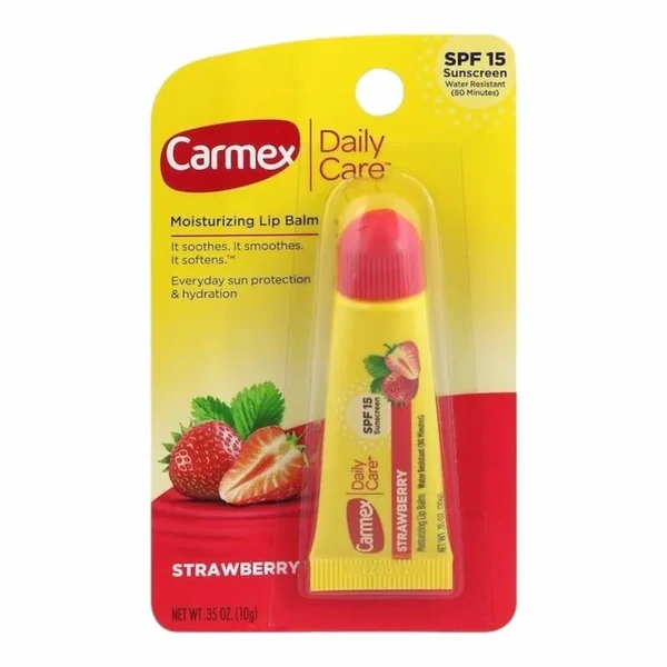 Carmex Baume à Levres Fraise SPF15 – Tube 10 g