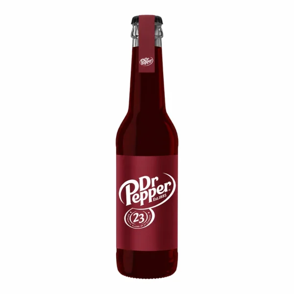 Dr Pepper Bouteille en Verre 275ml – Boisson Gazeuse aux 23 Saveurs Originales