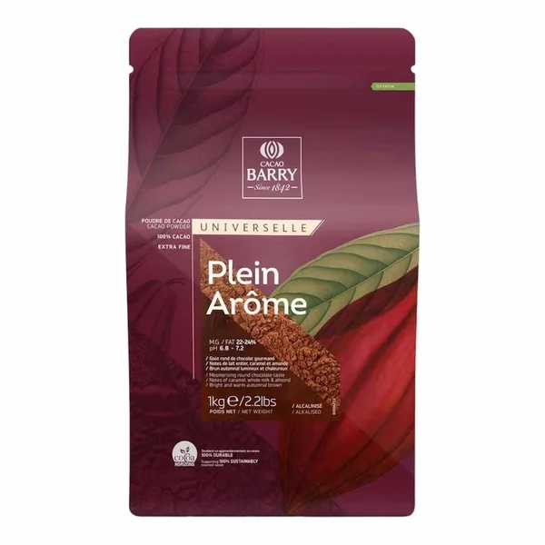 Cacao Barry Plein Arôme Poudre de Cacao 100% 1kg