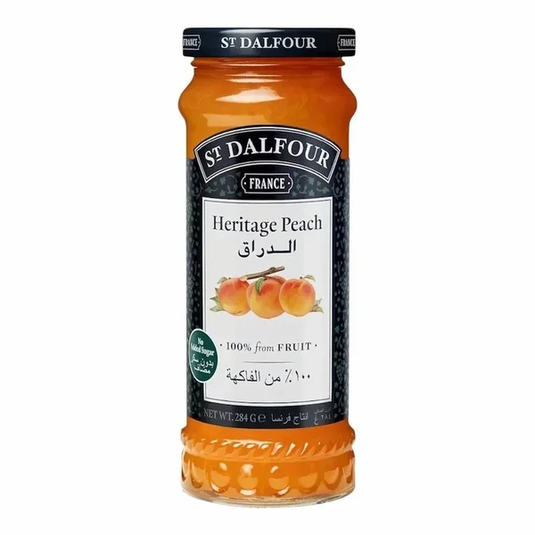 St Dalfour – Confiture St Dalfour Heritage Peach Sans Sucre – 284 g