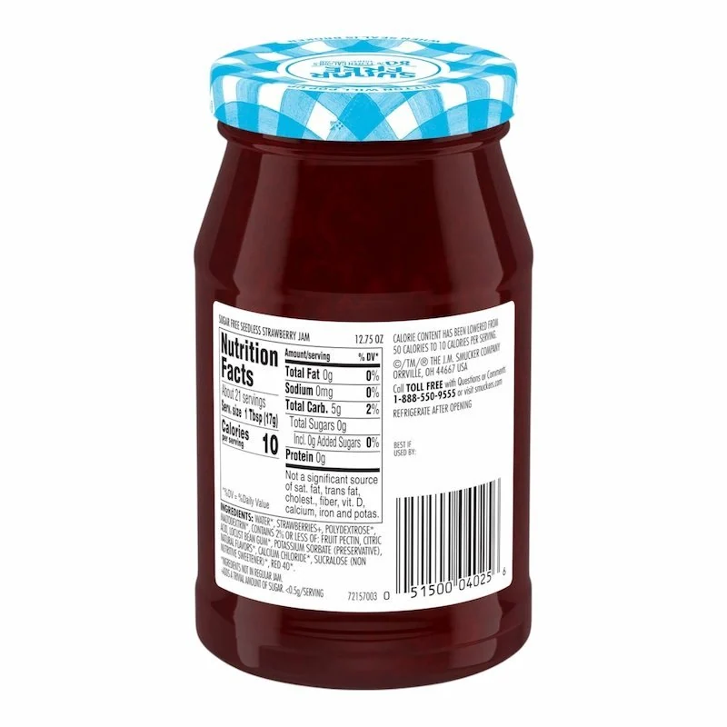 Smucker's – Smuckers Confiture de Fraises Sans Sucre 360g – Saveur fruitée, légère et sans pépins — vue 2