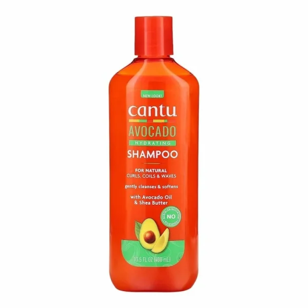 Cantu Shampooing Hydratant Avocat & Beurre de Karite 400ml – Cheveux Secs Boucles & Textures