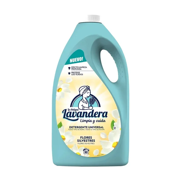La Lavandera – LAVANDERA Detergent Liquide Fleurs des Champs – 4,5L (90 Lavages)