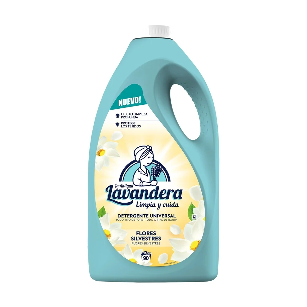 La Lavandera – LAVANDERA Detergent Liquide Fleurs des Champs – 4,5L (90 Lavages)