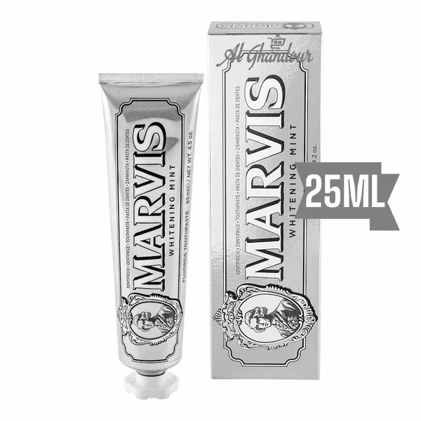 Marvis Whitening Mint – Dentifrice Blanchissant à la Menthe 25 ml