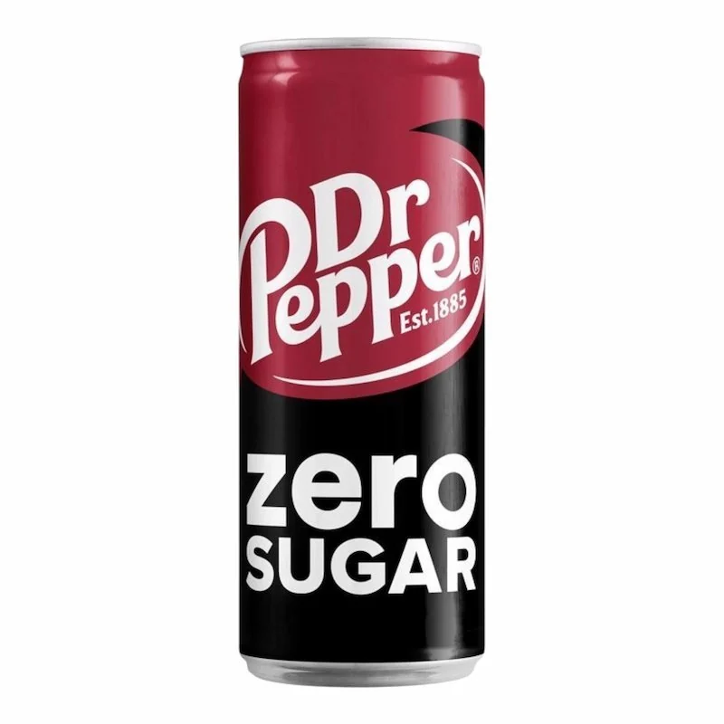 Dr Pepper Sans Sucre – 33 cl | Soda Rafraîchissant et Iconique