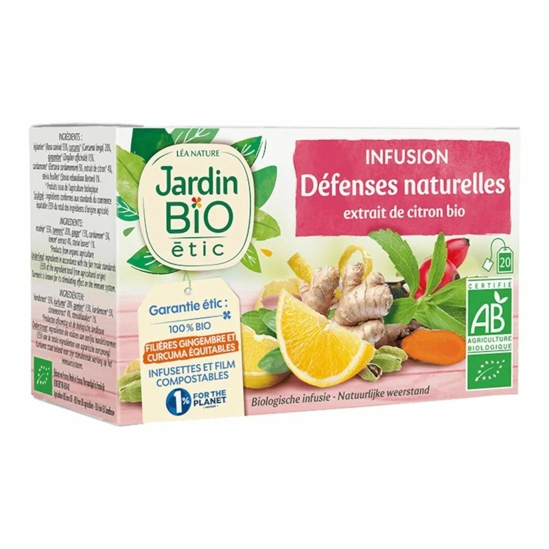 Jardin Bio Infusion Défenses Naturelles 30g – Tisane Immunité 100% Bio
