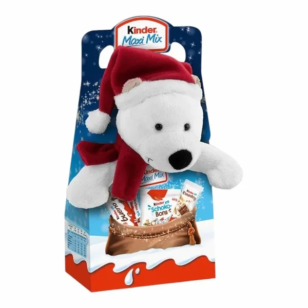 Kinder Children Chocolate Maxi Mix avec Peluche Ours Polaire 133g