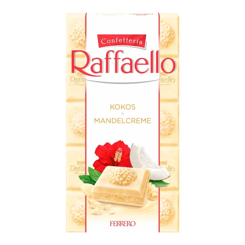Ferrero Rocher Tablette Raffaello – Chocolat Blanc & Noix de Coco 90g