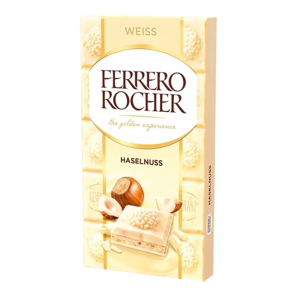 Ferrero Rocher Tablette Chocolat Blanc 90g