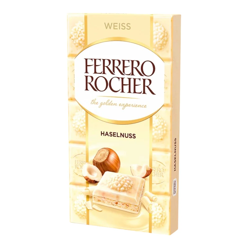 Ferrero Rocher Tablette Chocolat Blanc 90g