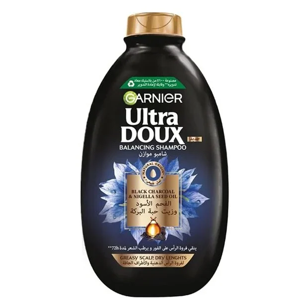 Garnier Ultra Doux Black Charcoal & Nigella Oil 400ml – Shampooing Equilibrant Purifiant