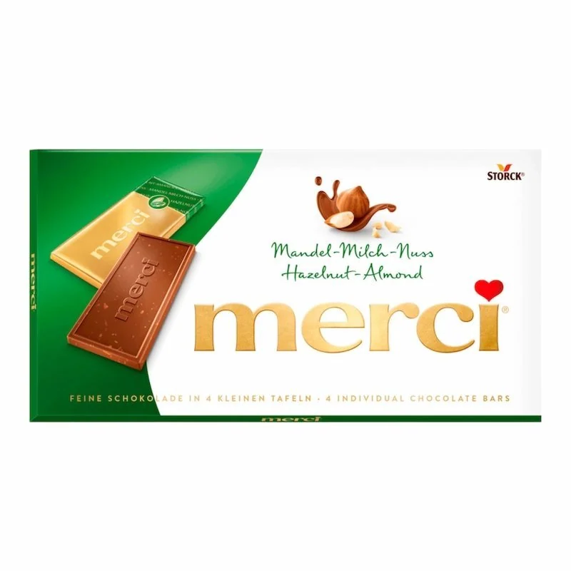 Merci Chocolate Bars Hazelnut Amand 100g
