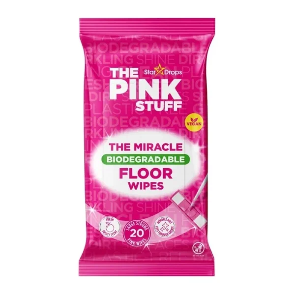 The Pink Stuff Floor Wipes – Lingettes Nettoyantes Sol x20