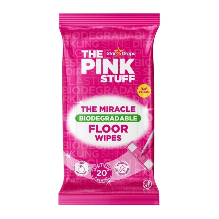 The Pink Stuff Floor Wipes – Lingettes Nettoyantes Sol x20