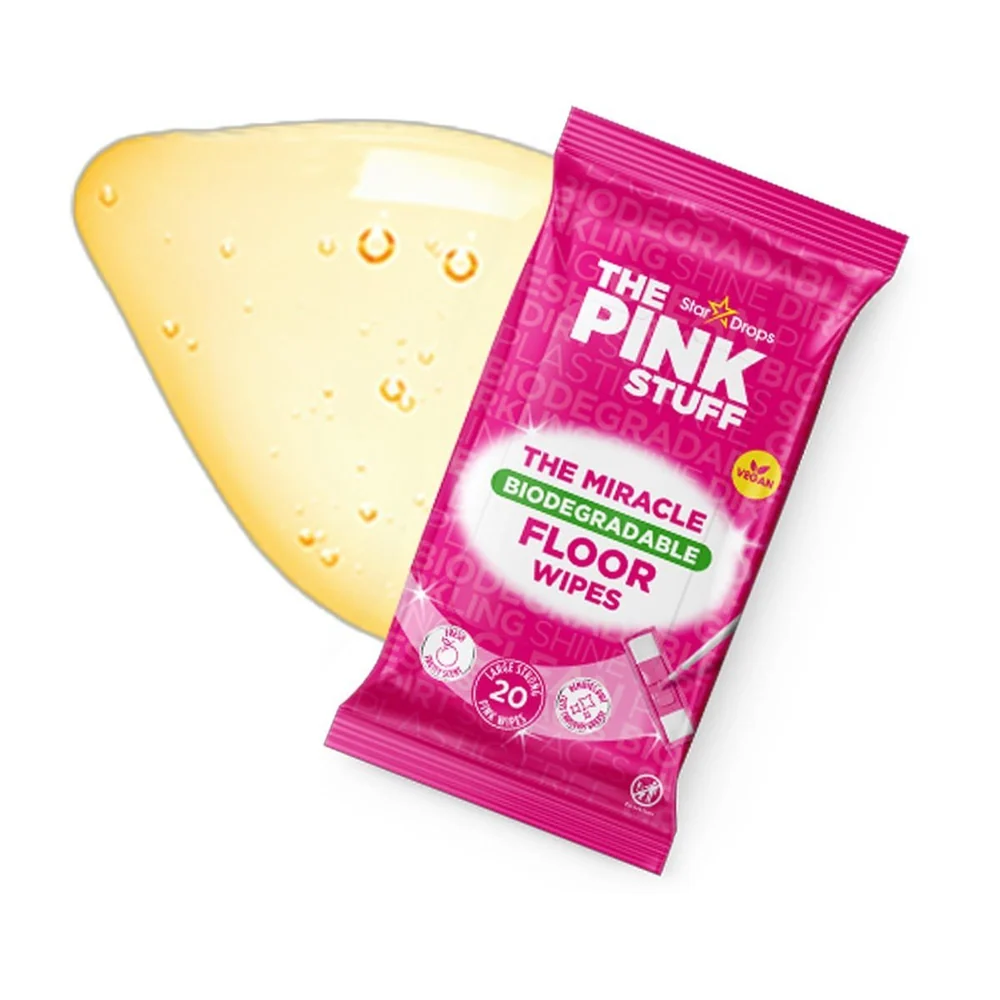 The Pink Stuff Floor Wipes – Lingettes Nettoyantes Sol x20 — vue 2