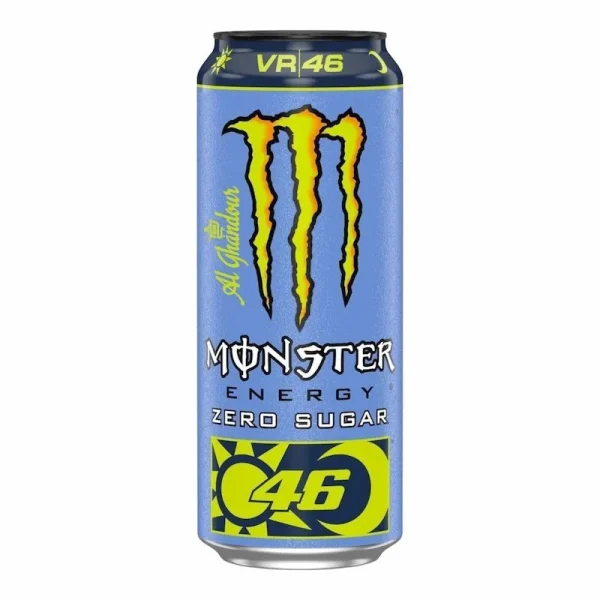 Monster Energy VR46 Zero Sugar 500ml – Boisson Énergisante Sans Sucre