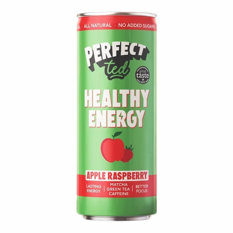 Perfect Ted – Boisson Energisante Naturelle au Matcha Framboise et Pommes – 250 ml – PERFECT TED