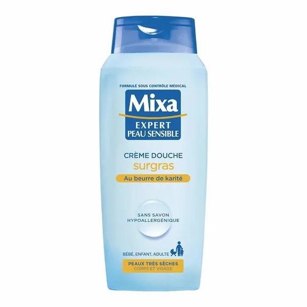 Mixa Creme de Douche Surgras Peaux Sensibles au Beurre de Karité – 400 ml