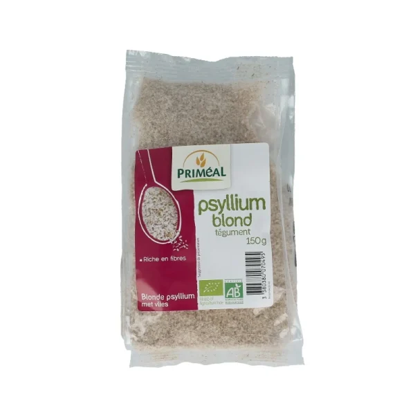 Primeal Psyllium Blond Tegument Bio 150g – Fibres Naturelles Bio pour le Transit Intestinal