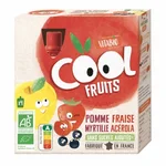 Vitabio Compote Cool Fruits Pomme Fraise Myrtille Acérola – Boîte de 4 Gourdes