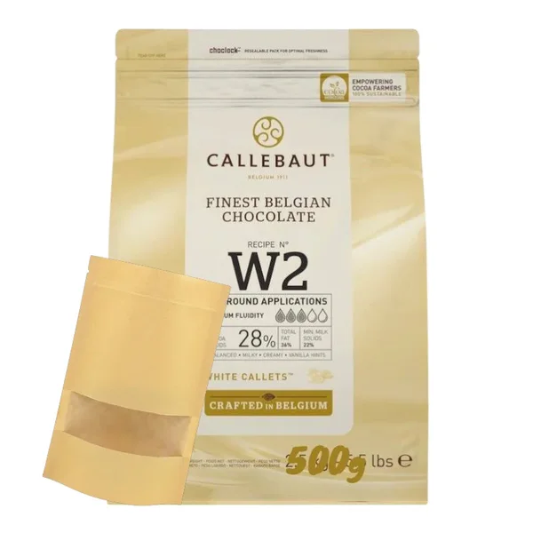 Callebaut Chocolat de Couverture Blanc W2 28 % – 500 g