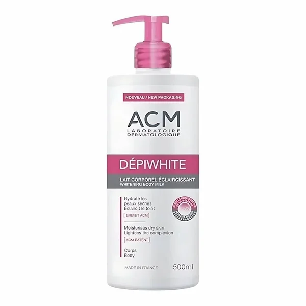 ACM Depiwhite Lait Corporel Eclaircissant Anti Taches 500 ml – Nourrissant & Unificateur de Teint | Peau plus Lisse et Uniforme
