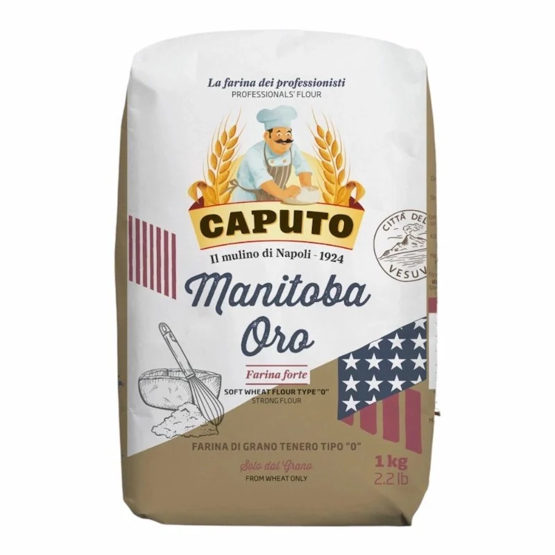 Caputo Farine Manitoba Oro 1KG – Farine Italienne Premium à Haute Teneur en Gluten pour Pain, Pizza & Viennoiserie