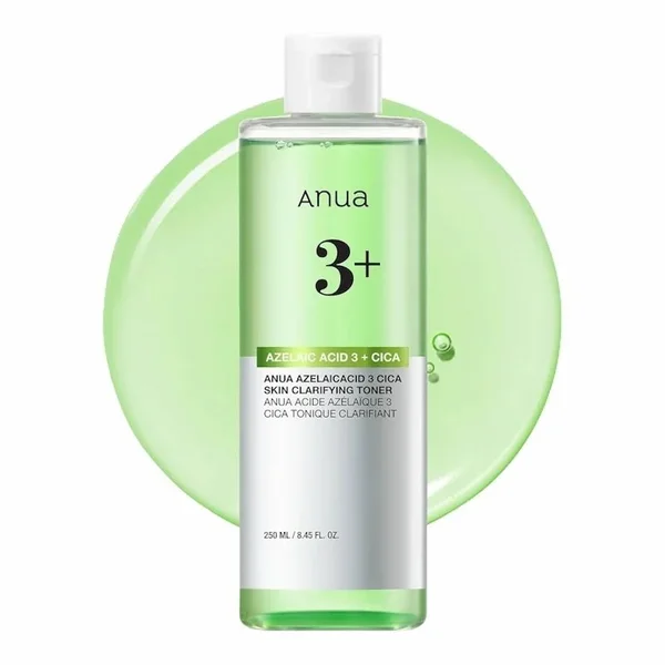 ANUA Azelaic Acid 3% + CICA Tonique Clarifiant 250 ml – Lotion Apaisante & Anti-Imperfections