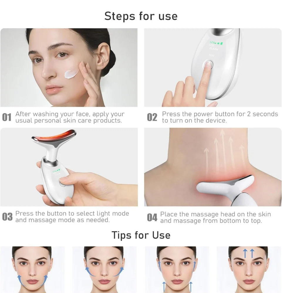 Appareil Sculptant Visage et Cou 3-en-1 – Outil Portable de Soin de la Peau Multi Modes — vue 4