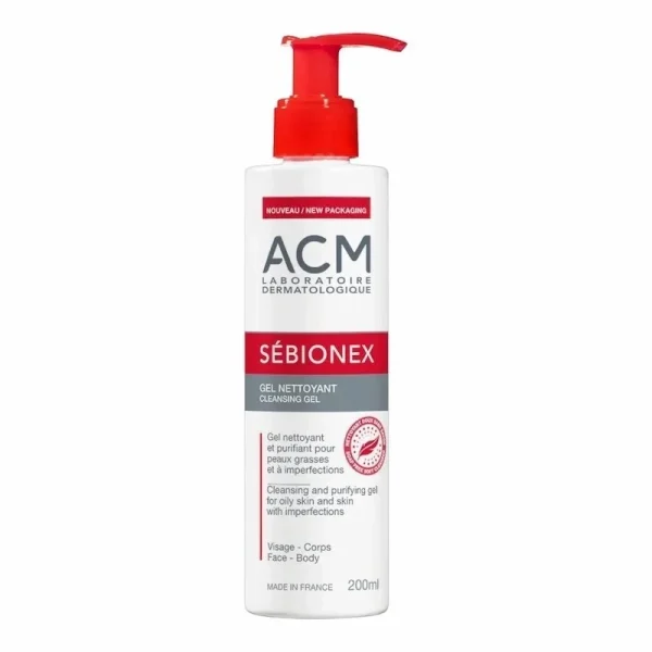 ACM Sebionex Gel Nettoyant Purifiant 200ml – Peaux Grasses