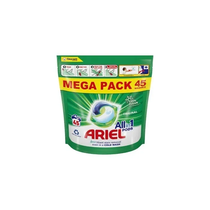 Ariel Platinum Pods – Capsules Liquides de Lavage Platinum 45 Lavages