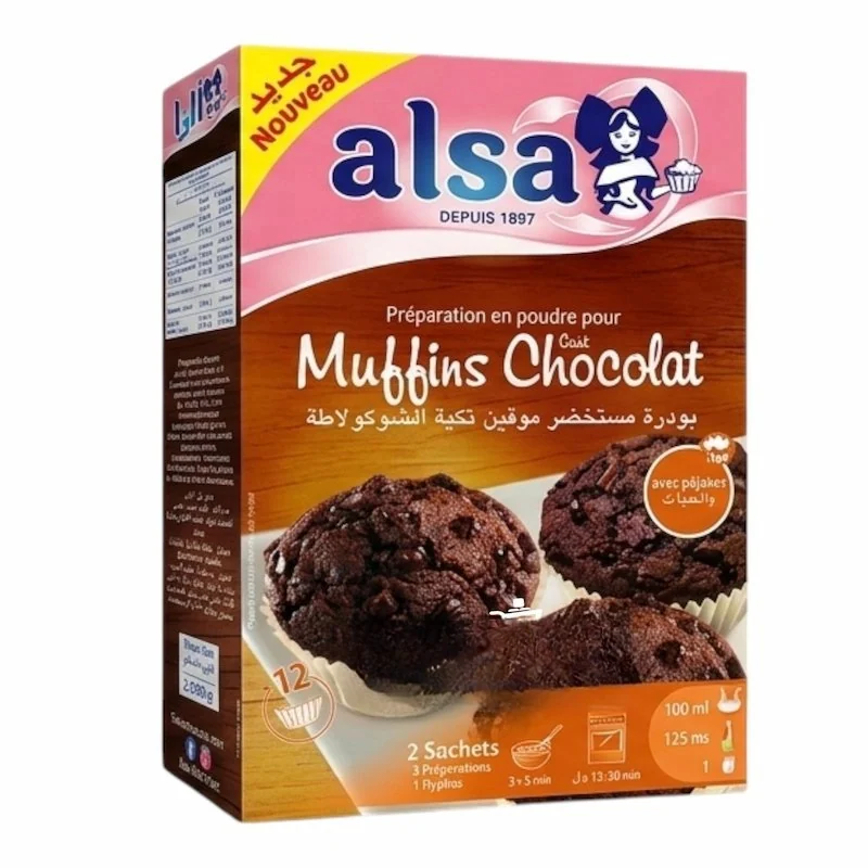 Alsa Preparation Muffins Chocolat aux Pépites 315 g – Preparation Gateaux Facile