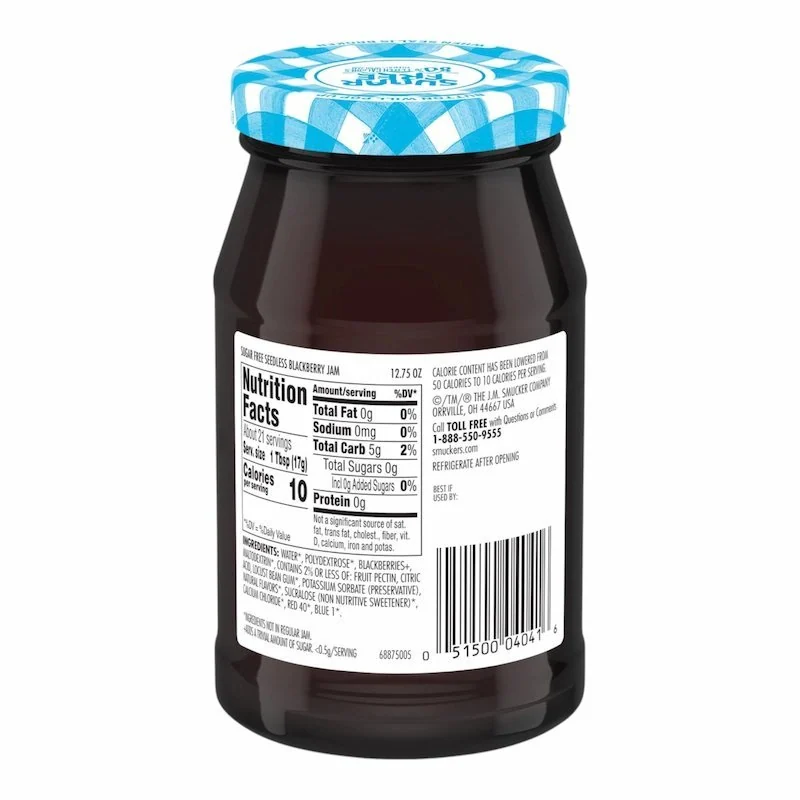 Smucker's – Smuckers Confiture de Mures Sans Sucre et Sans Graines 360g – Douceur Naturelle et Saveur Authentique — vue 2
