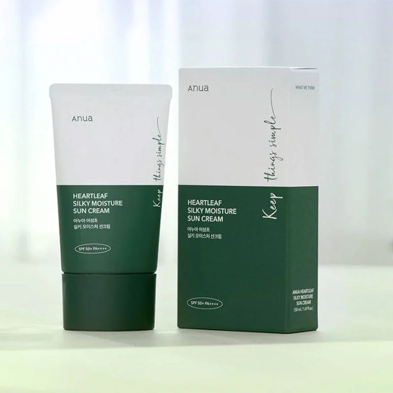 ANUA Creme Solaire Heartleaf Silky Moisture SPF 50+ PA++++ – 50 ml — vue 2