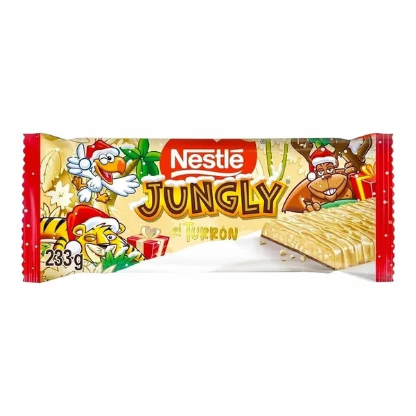 Nestlé – Turron Chocolate Blanco Jungly 233g – Chocolat Blanc Gourmand & Croquant